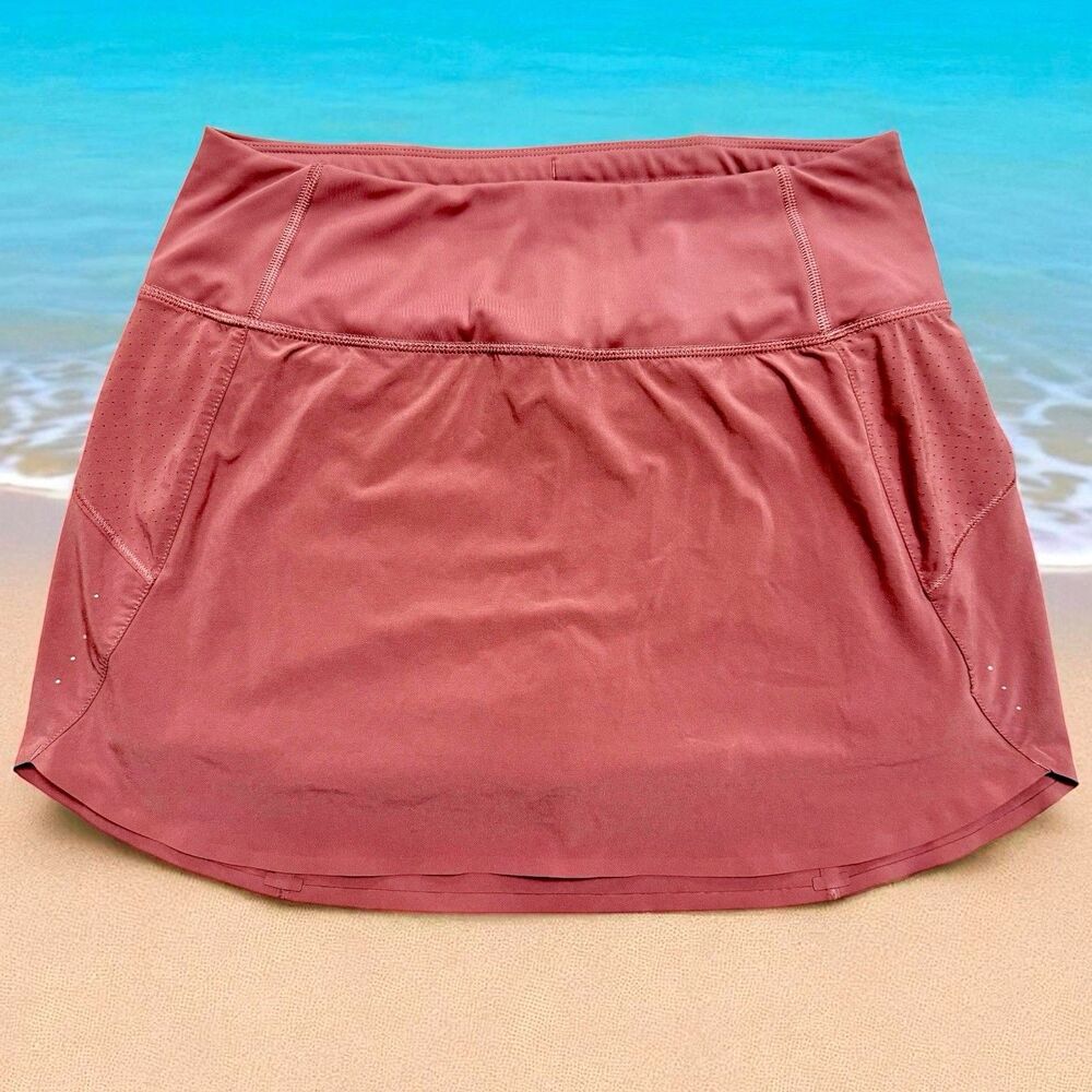 SOLD Athleta Run With It Athleisure Tennis Skate Skort Salmon Pink Womens Size S